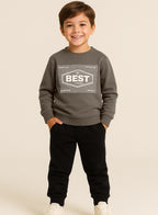 Boys' Olive Green "Best Future" Graphic Sweatshirt