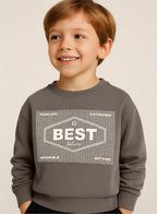 Boys' Olive Green "Best Future" Graphic Sweatshirt