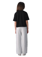 Victor And Jane Girls 2 Pc Set - Embellished Top With Matching Straight Pants With Tape Detail