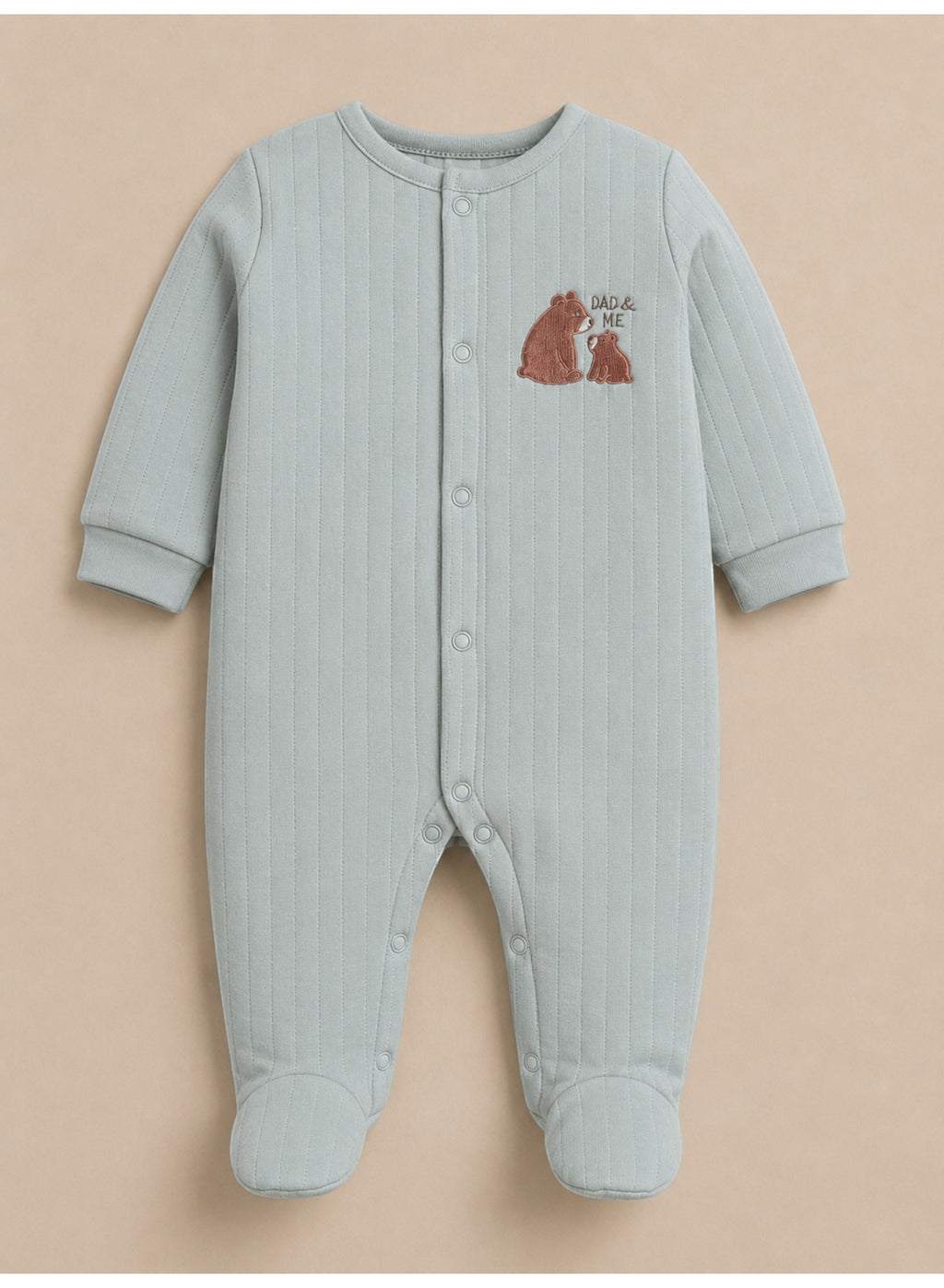 Baby Boys Quilted Footed Coveralls 2-Piece Pack with Bear Print