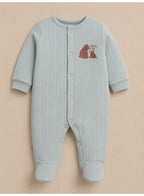 Baby Boys Quilted Footed Coveralls 2-Piece Pack with Bear Print