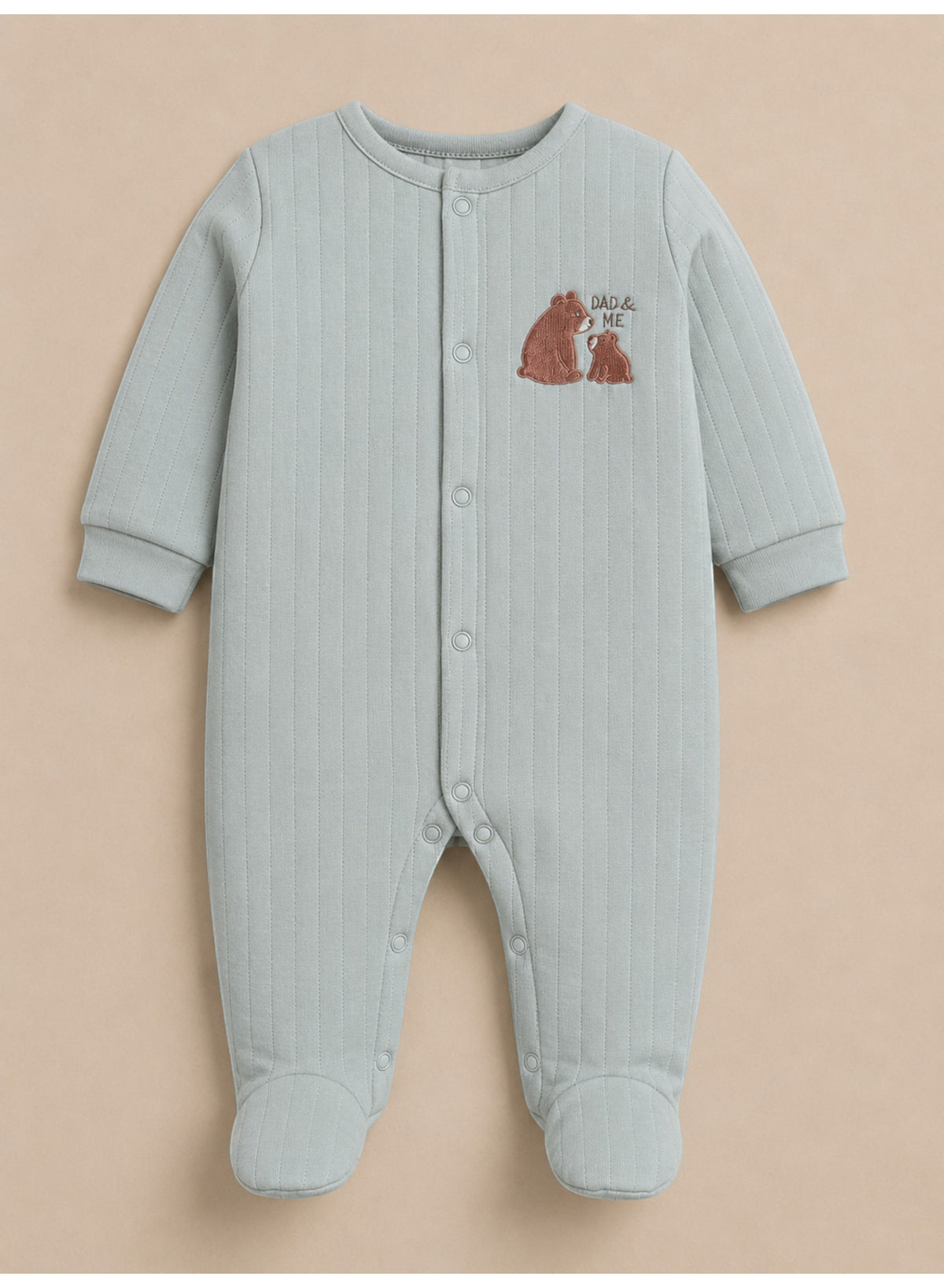 Baby Boys Quilted Footed Coveralls 2-Piece Pack with Bear Print