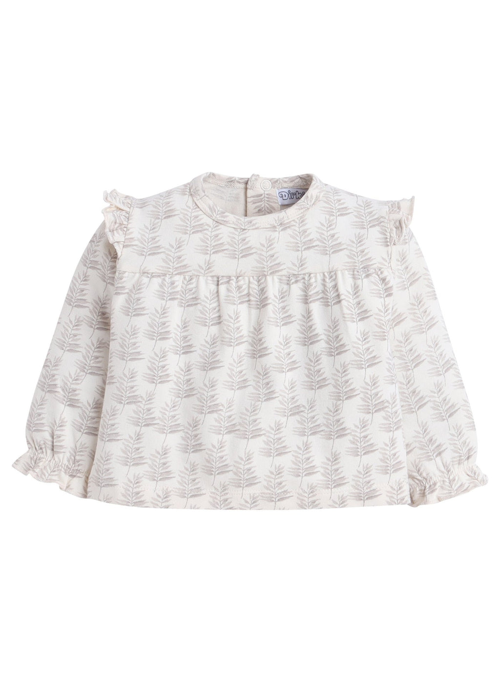 Dirkje Tree Printed Full Sleeves Top With Pant And Headband Set - White/Grey