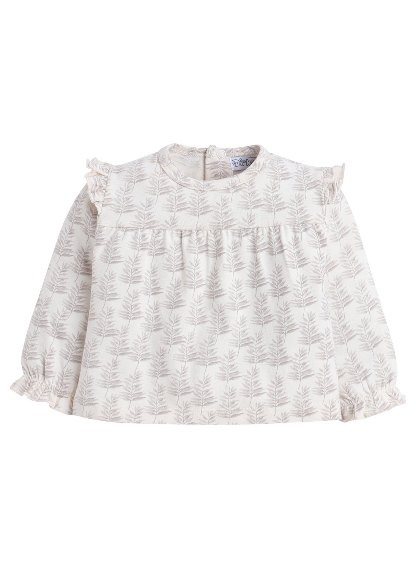 Dirkje Tree Printed Full Sleeves Top With Pant And Headband Set - White/Grey