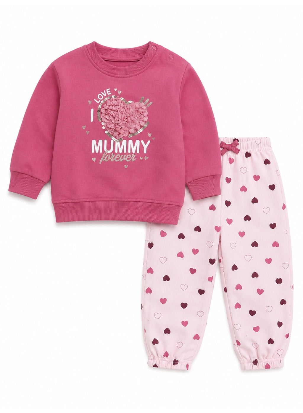 Girls 2-Piece Graphic Sweatshirt & Printed Jogger Pants Set
