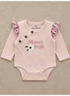 Baby Girls Wrap Bodysuit and Floral Pants Set with Socks and Headband (4-Piece)