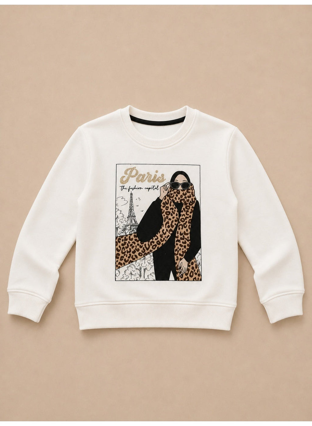 Girls Graphic Sweatshirt and Wide Leg Pants Set