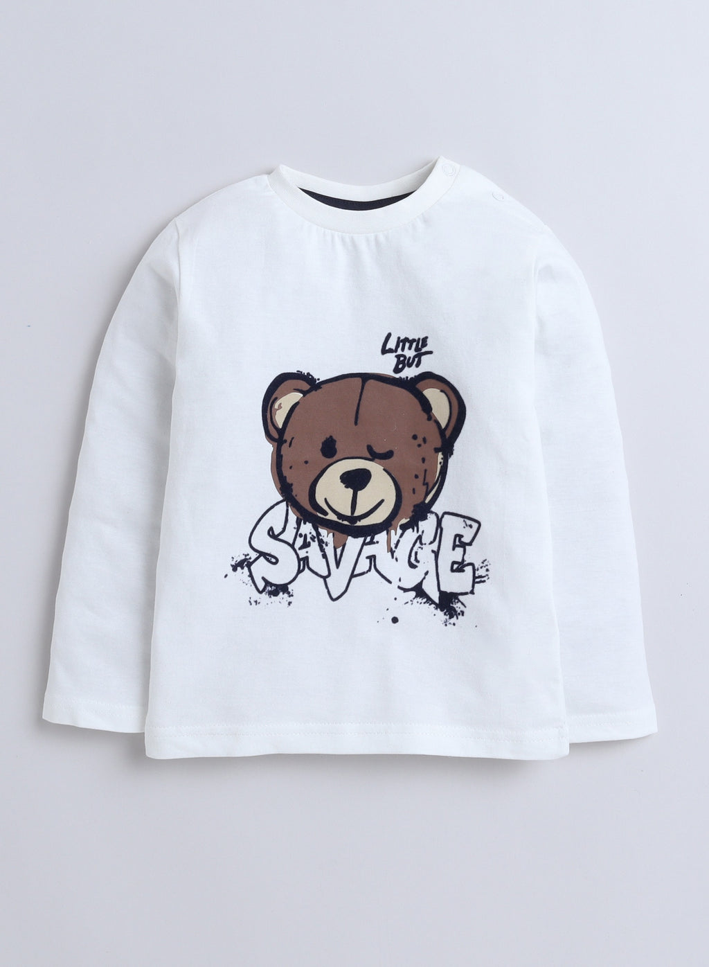 Cute Teddy Printed 3 Pc Set - T-Shirt , Zipper Jacker And Joggers