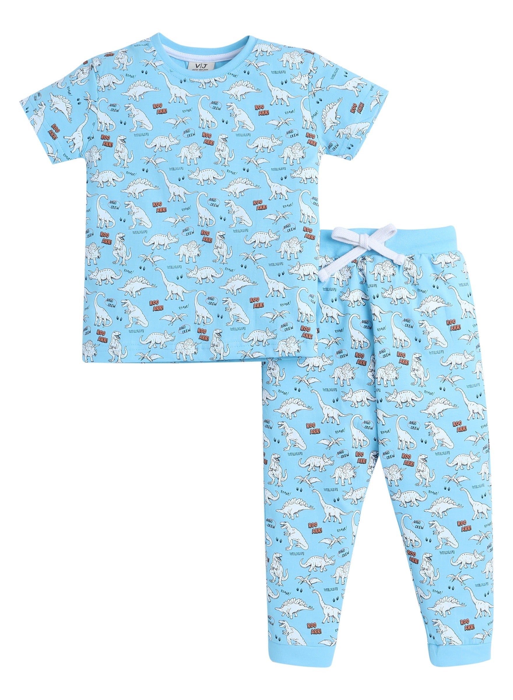 Victor And Jane - All-Over Printed T-Shirt And Pyjama Set