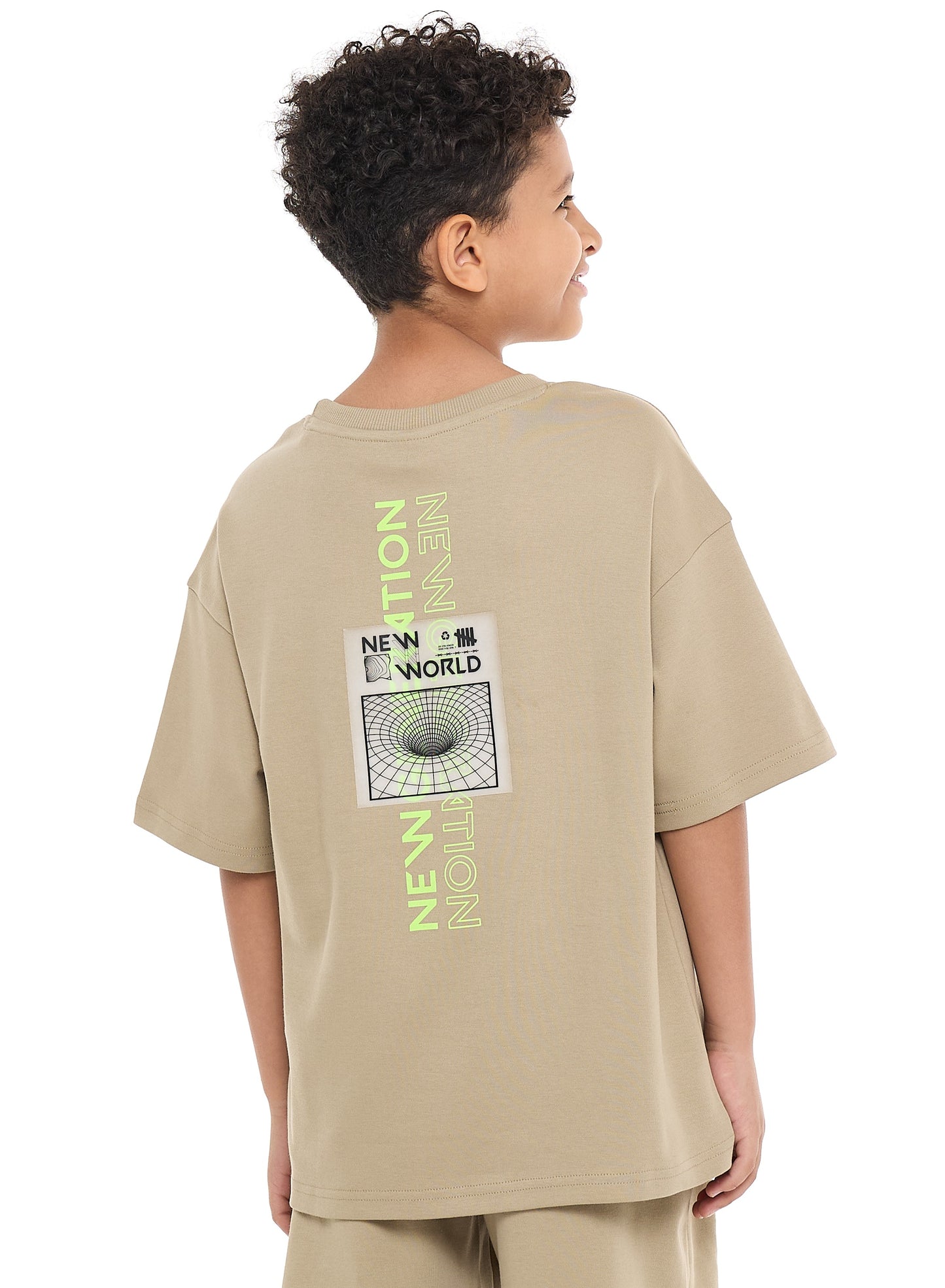 Victor and Jane Sr Boys' Jacquard Set – Striped Textured Set with Pocket detail- Olive