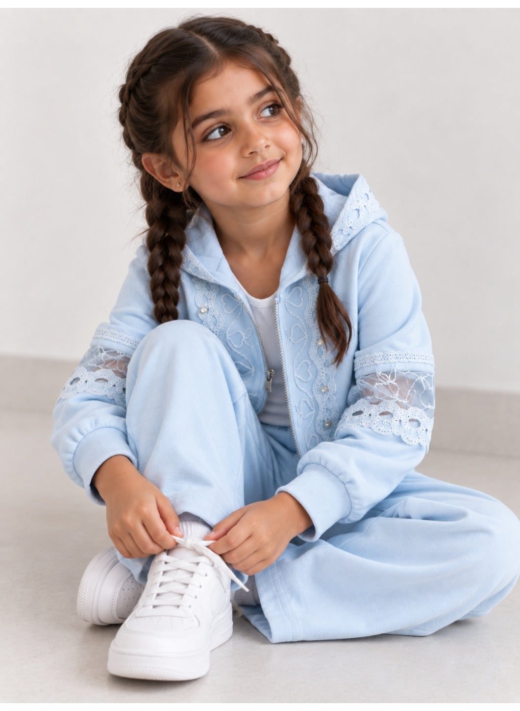 Girls' Zip Up Jacket & Long Pants
