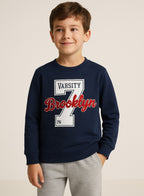 Boys' Navy Varsity "Brooklyn 7" Sweatshirt