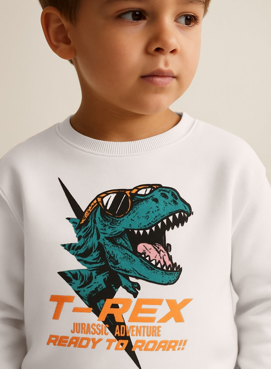 Boys' Off-White "T-Rex Adventure" Graphic Sweatshirt