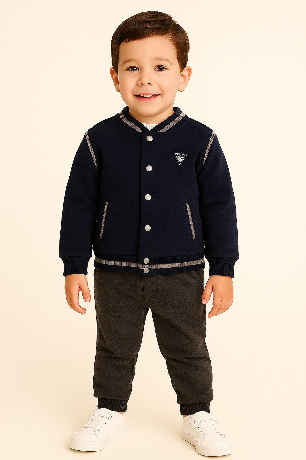 Boys Space Club Varsity Fleece Jacket – Navy
