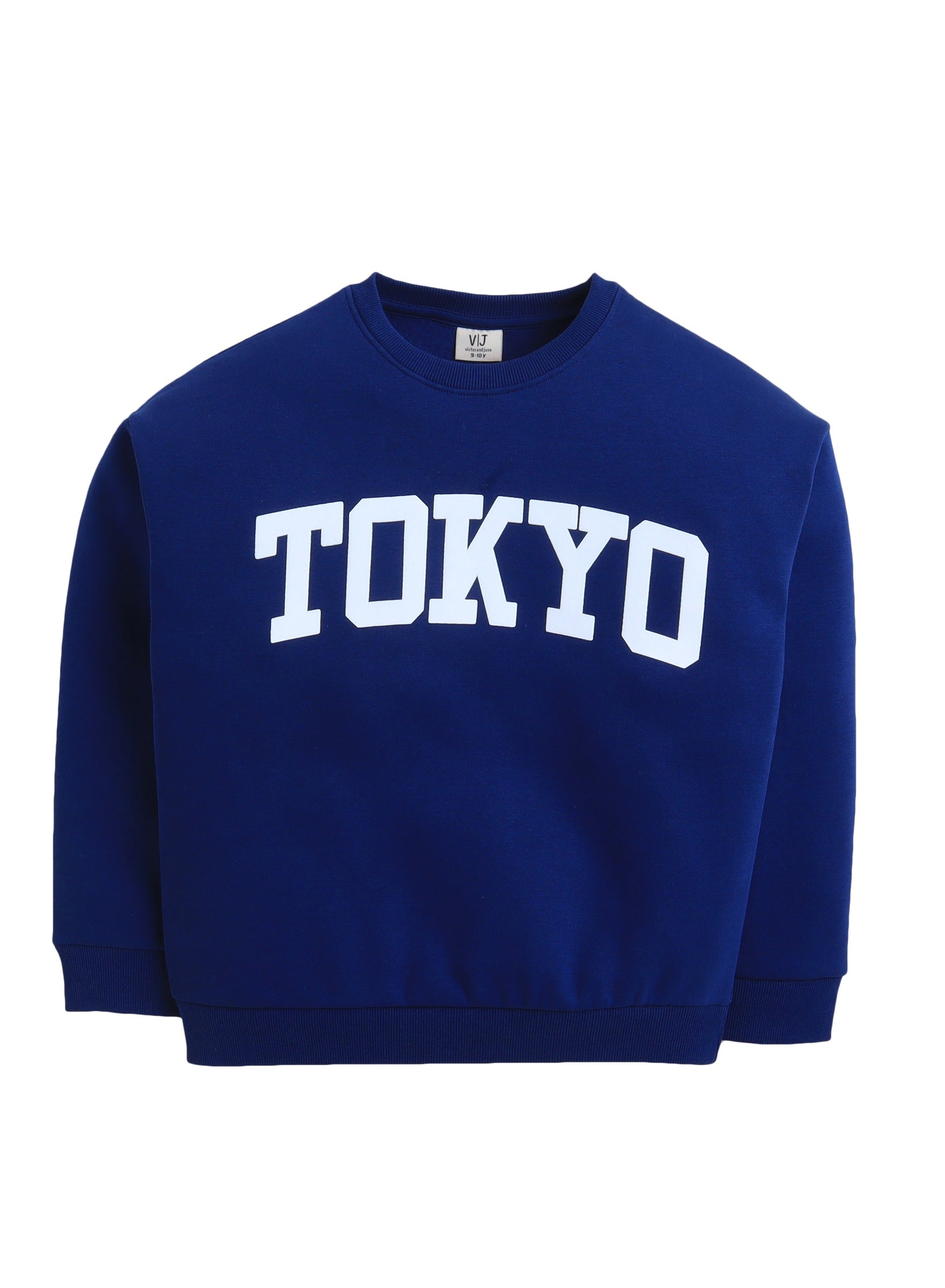 Boys' Navy Blue Œtokyo” Text Sweatshirt