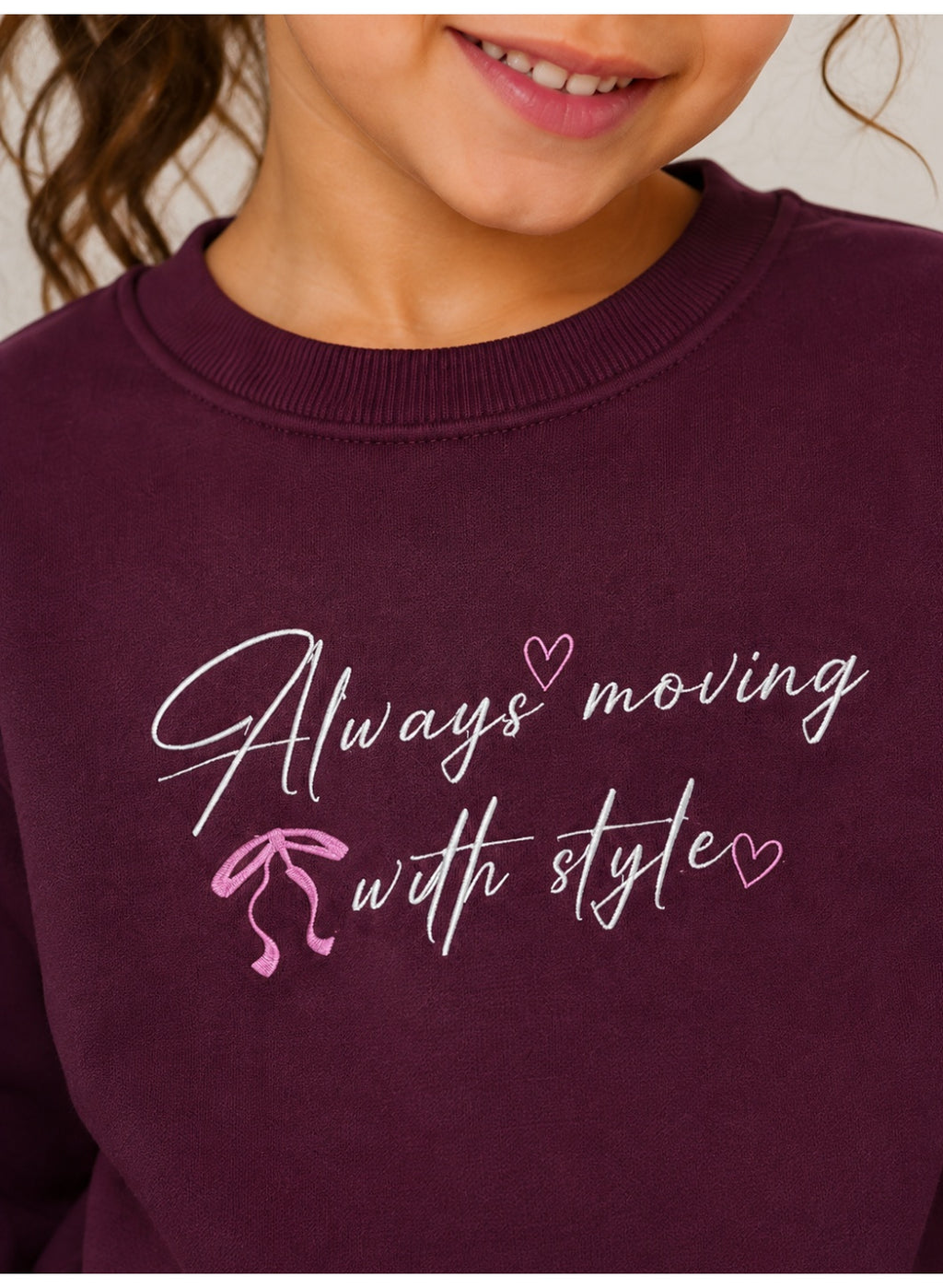 Girls "Text Graphic" Pullover Top