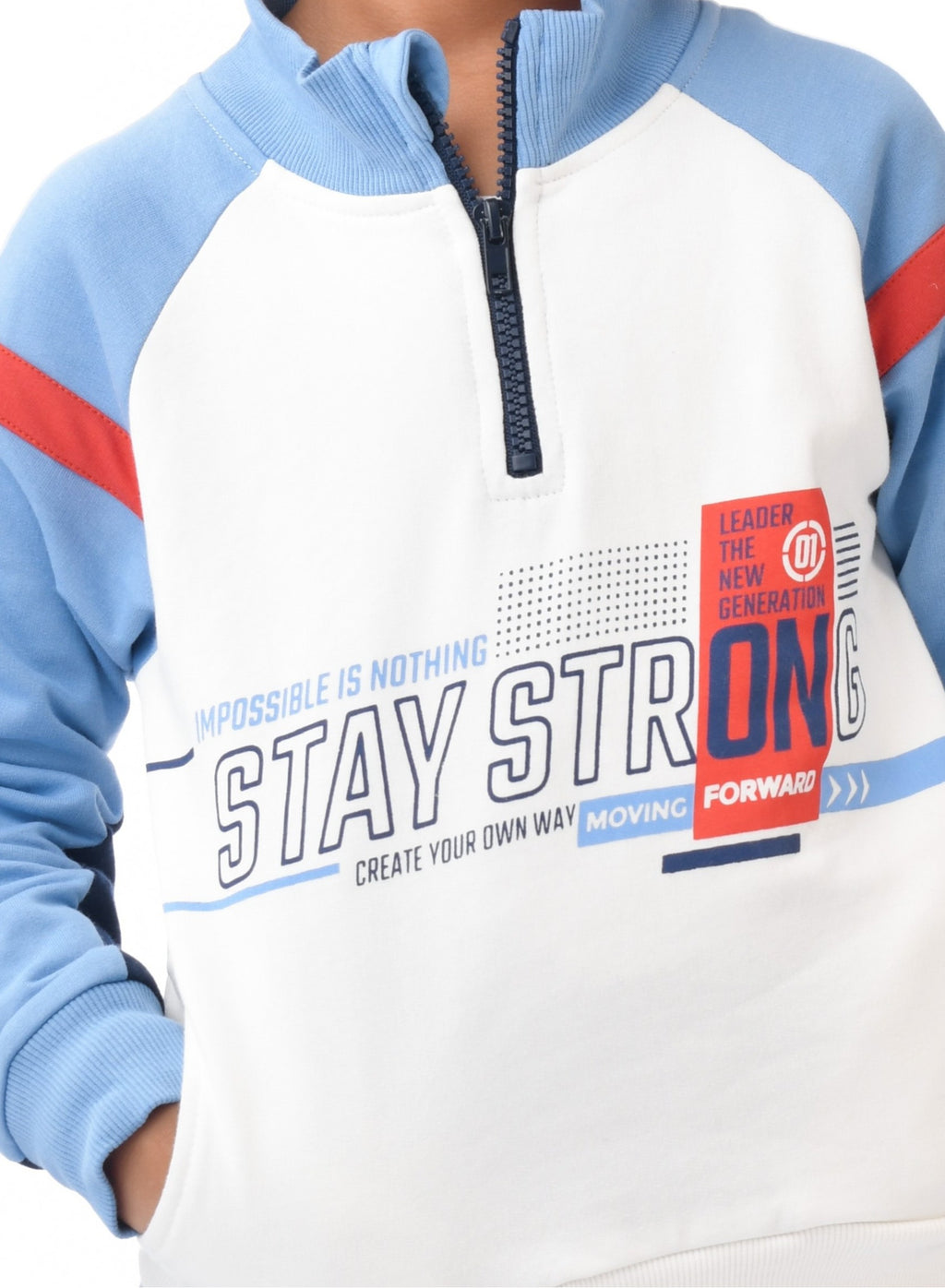 Boys' 2-Piece Raglan  Sweatshirt And Jogger Set