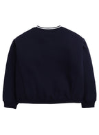 V-Neck "Anti Social Mood" Sweatshirt “ Navy | 100% Cotton Fleece |