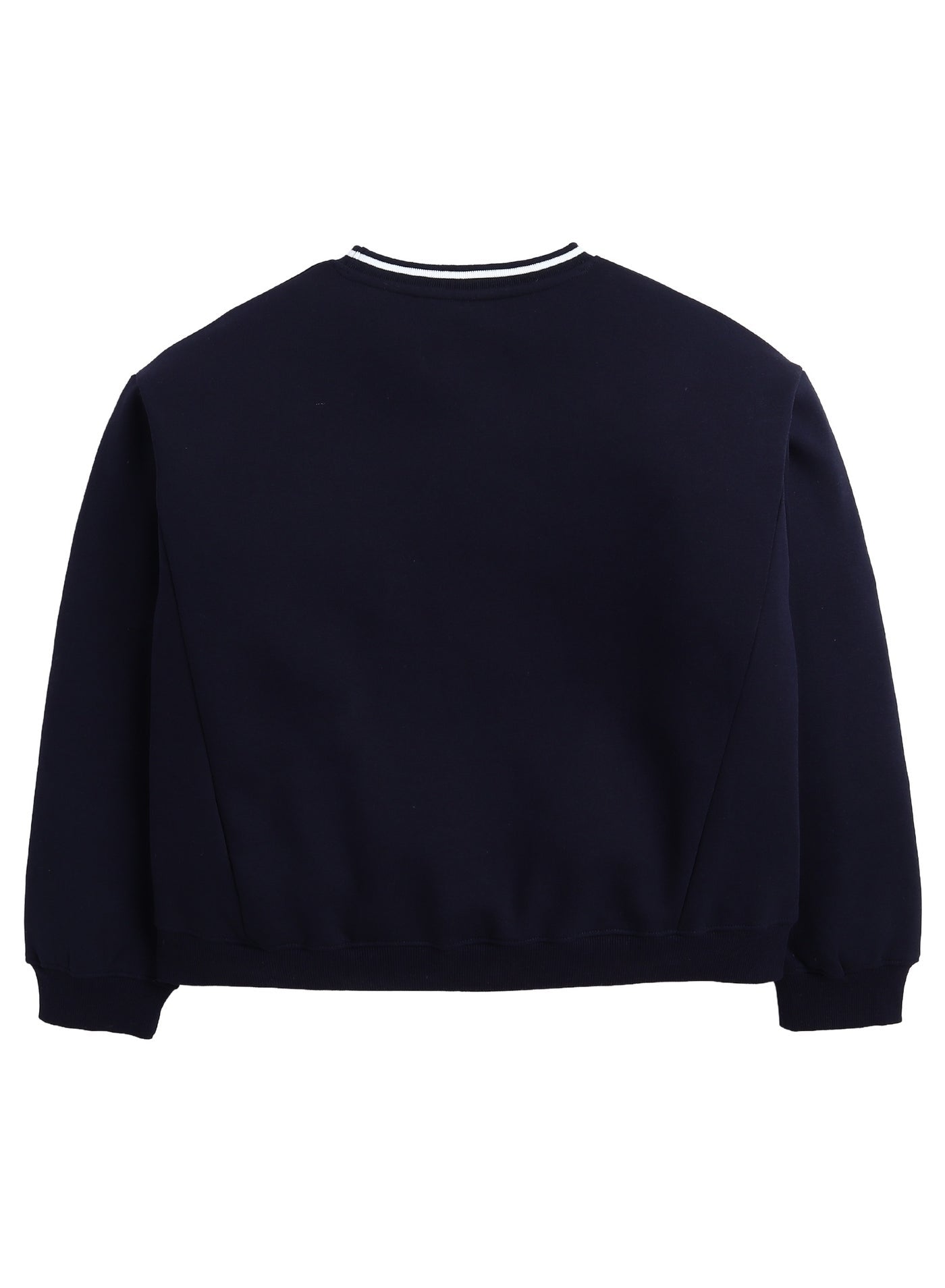 V-Neck "Anti Social Mood" Sweatshirt – Navy | 100% Cotton Fleece |