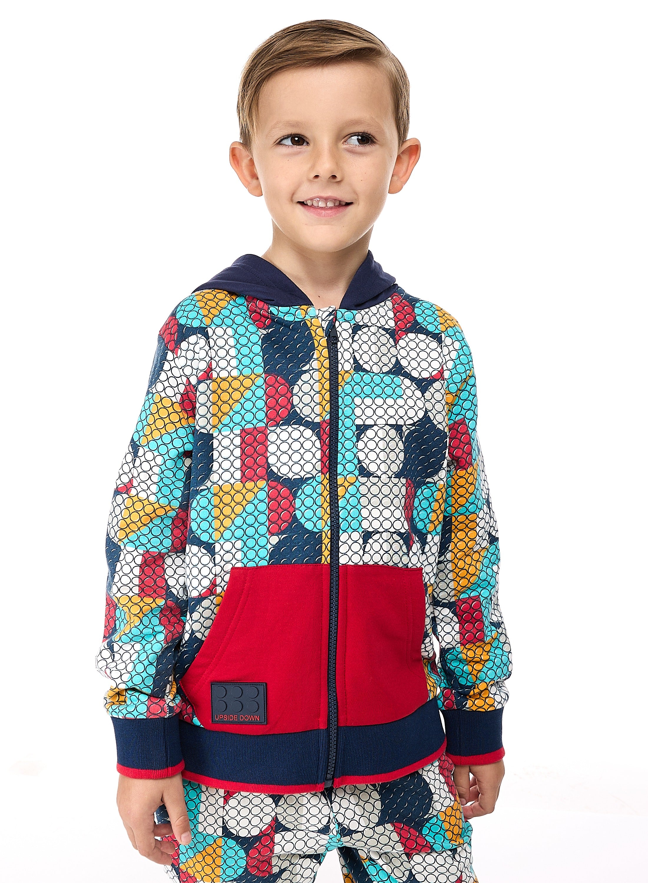 Boys' 2-Piece Printed Fullzipper Hoodie And Jogger Set Multi