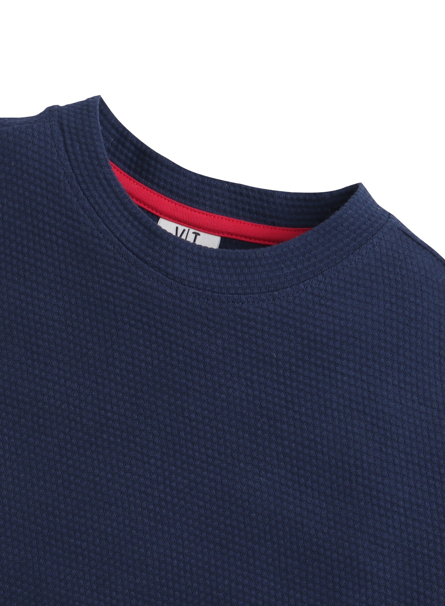 Junior Boys Cotton T-Shirt - Navy Blue