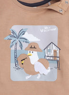 Baby Boys 2Pc Set - Brown T-Shirt And Matching Shorts Set