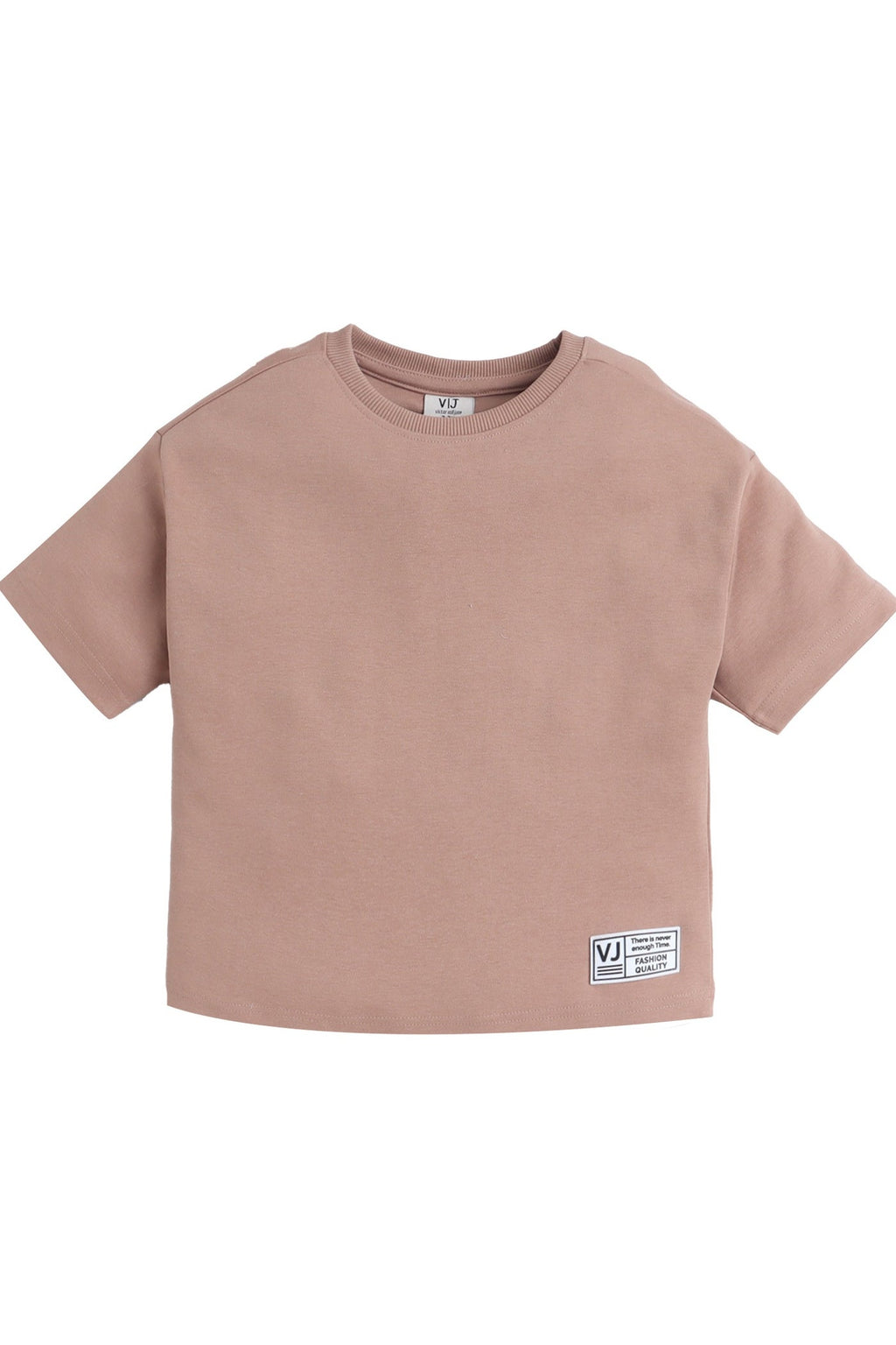 Boys Cotton Interlock Tee & Shorts Set “ Khaki