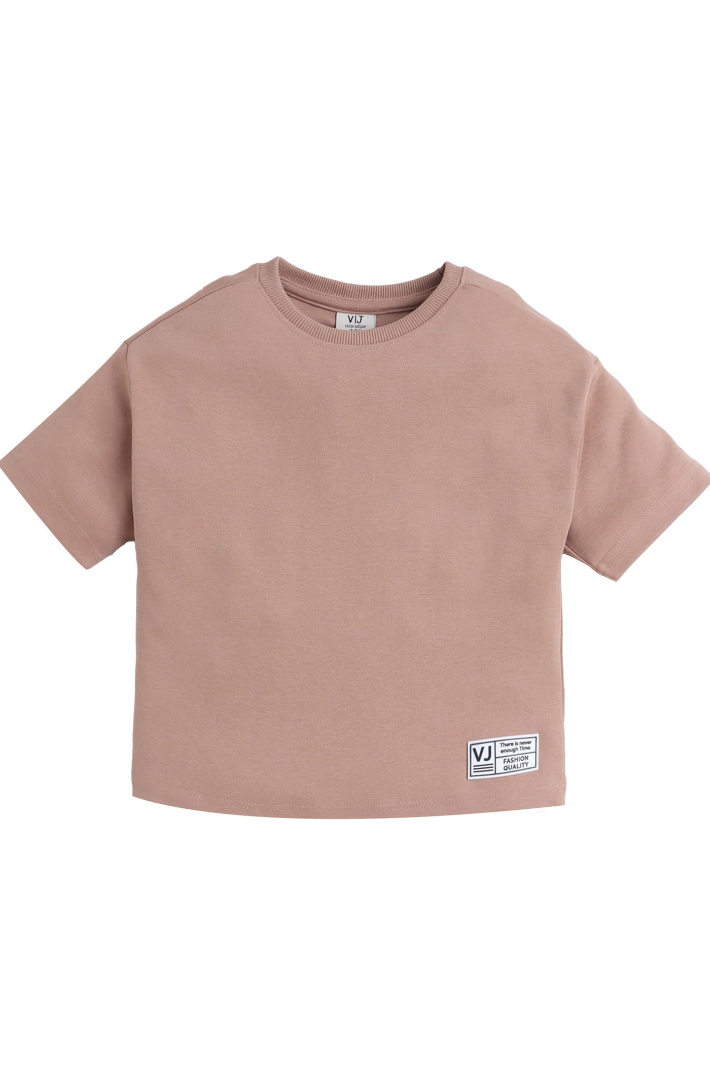 Boys Cotton Interlock Tee & Shorts Set – Khaki