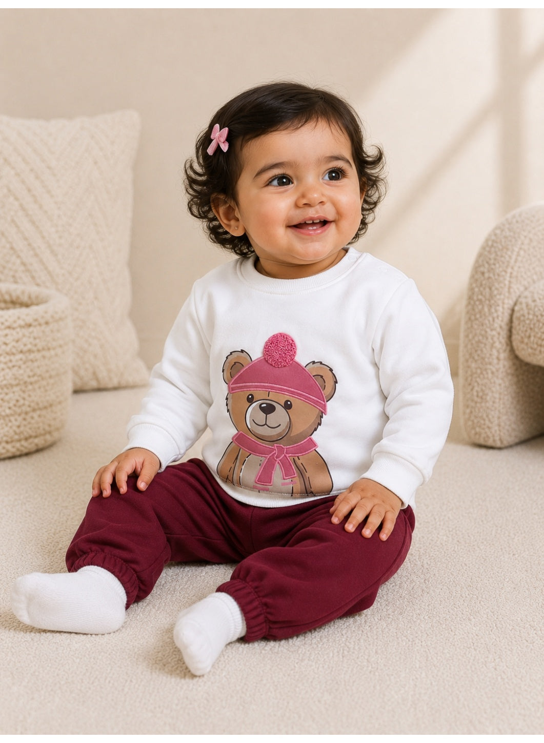 Girls 2-Piece Graphic Sweatshirt & Jogger Pants Set