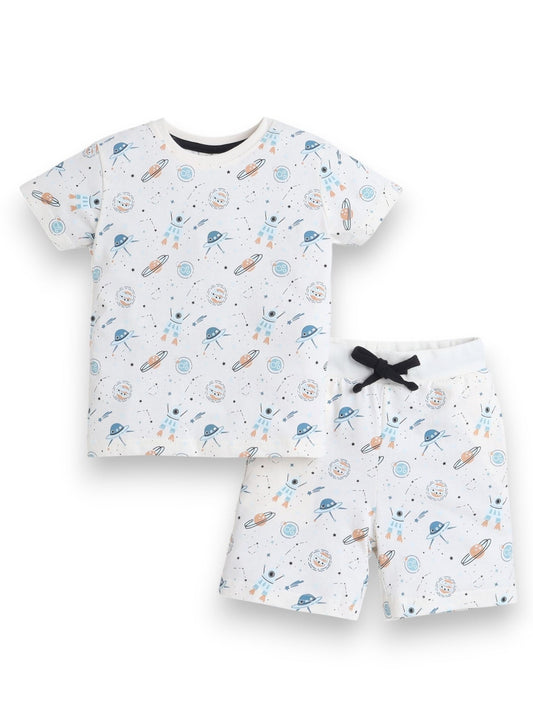 Victor and Jane - All-Over Printed T-shirt and Shorts Pyjama Set