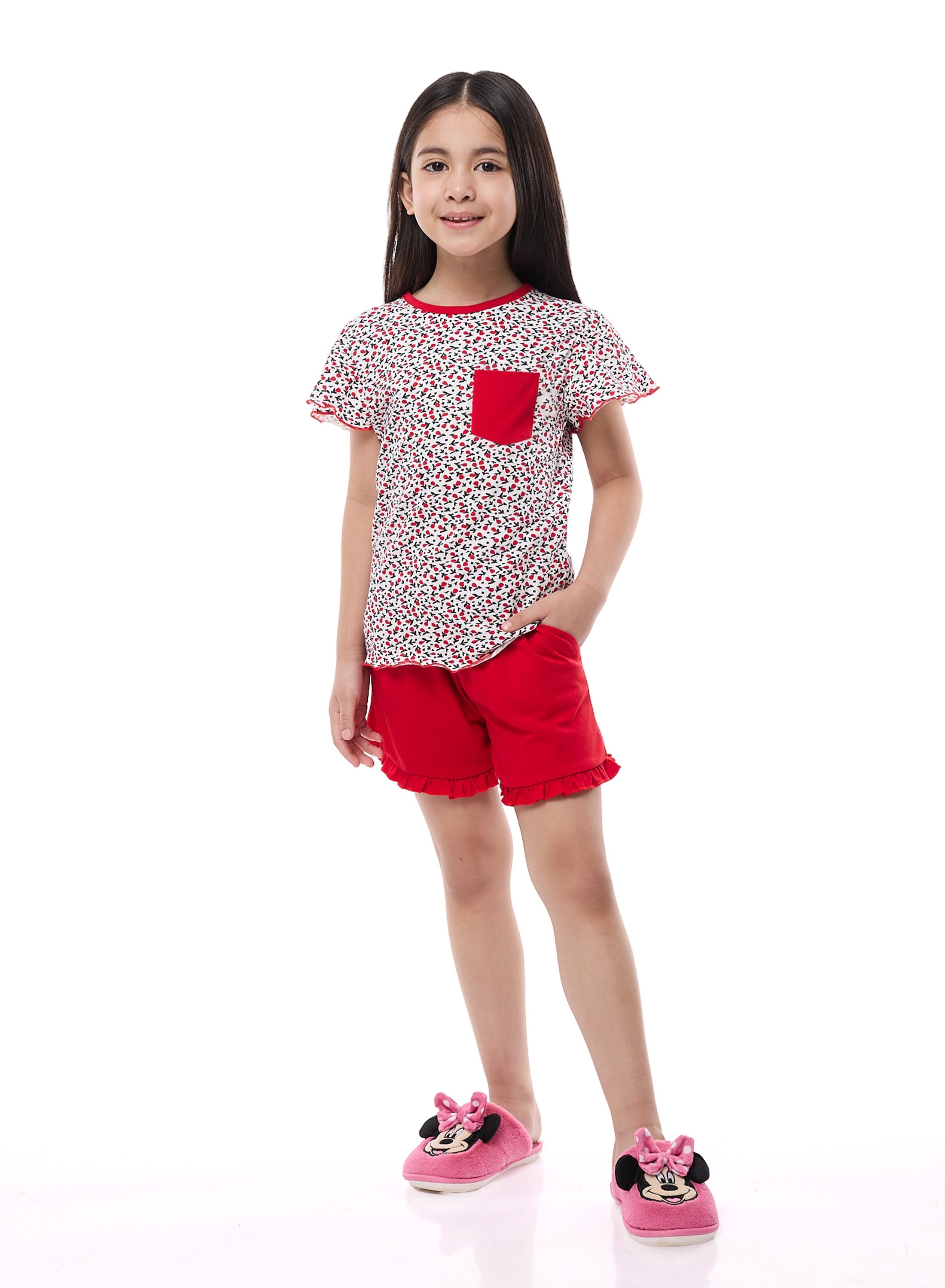 Victor And Jane Girls' Pj Set “ Soft Shorts And Top Sleepwear Set