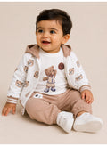 Boys 3-Piece Set – Printed Zip Hoodie, Top & Jogger Pants