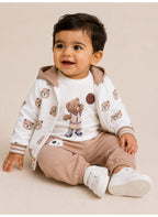 Boys 3-Piece Set – Printed Zip Hoodie, Top & Jogger Pants