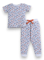 Victor And Jane - All-Over Printed T-Shirt And Pyjama Set