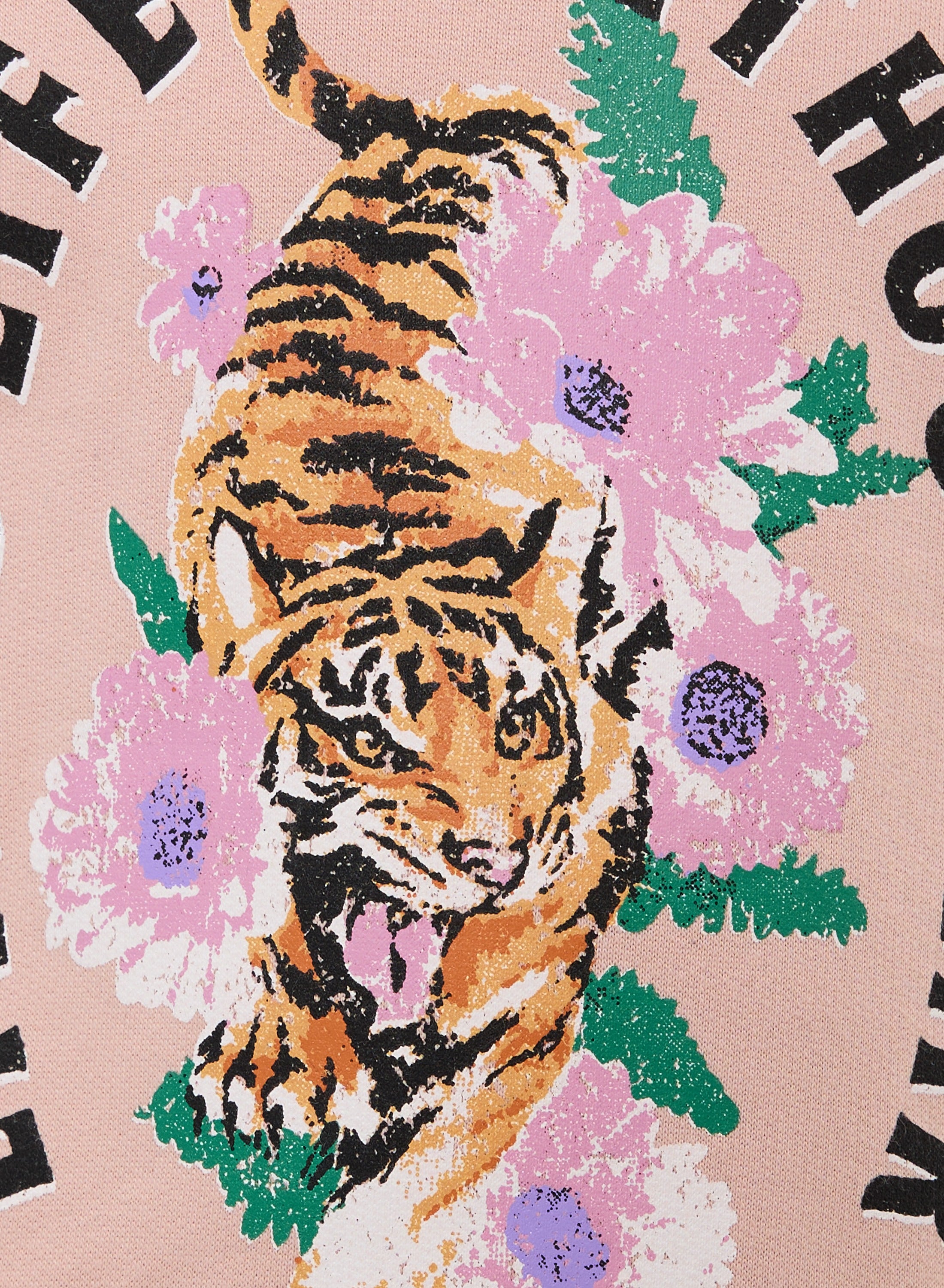 Graphic And Glitter Printed Sweatshirt