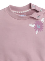 Dirkje Floral Printed Full Sleeves Top With Pant And Headband Set - Pink