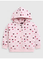 Girls 3-Piece Set – Printed Zip Hoodie, Top & Jogger Pants