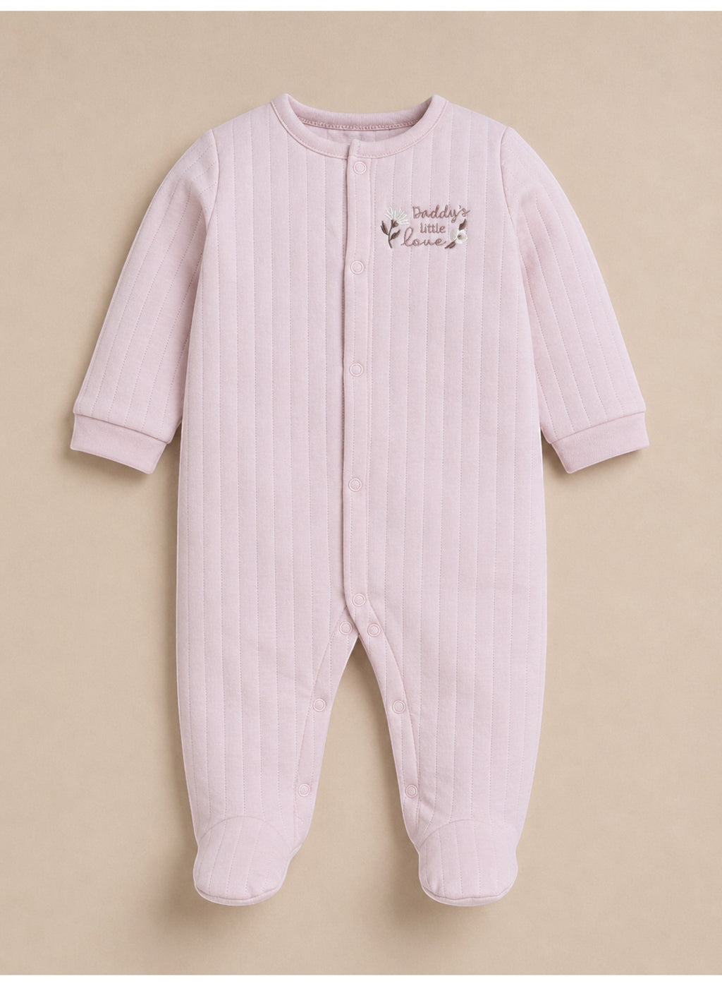 Baby Girls Quilted Footed Coverall 2-Piece Pack