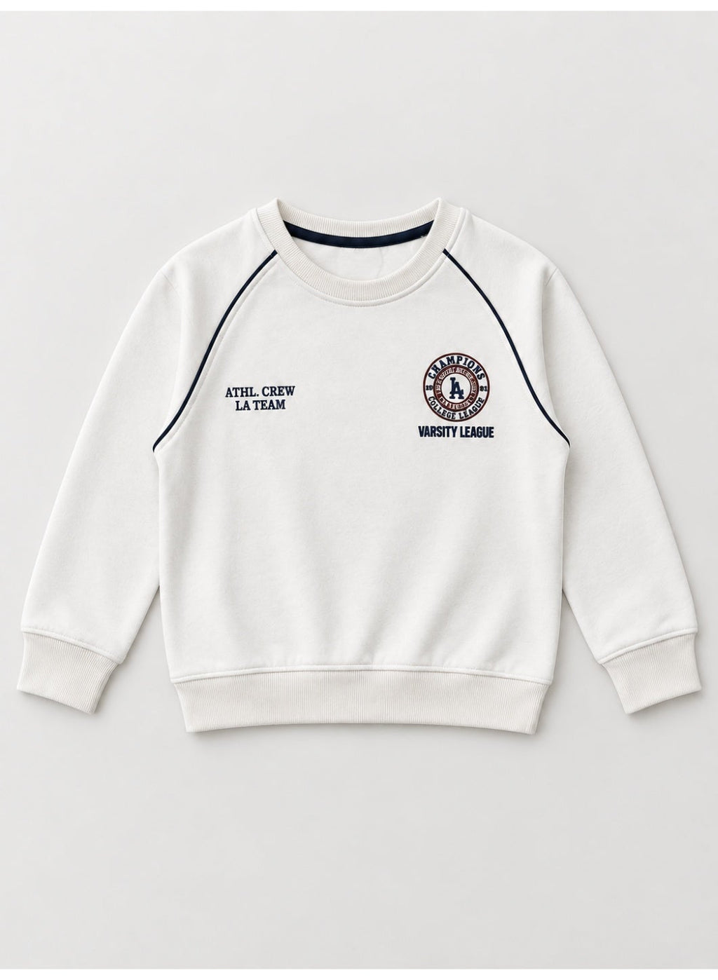 Boys’ Sweatshirt and Jogger Set with Chest Badge Detail