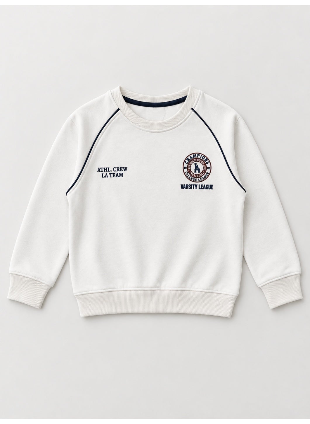 Boys’ Sweatshirt and Jogger Set with Chest Badge Detail