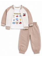 Boys 3-Piece Set – Full Zip Sweatshrt, Longsleeve Tee & Jogger Pants

Description: