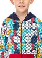 Boys' 2-Piece Printed Fullzipper Hoodie And Jogger Set Multi