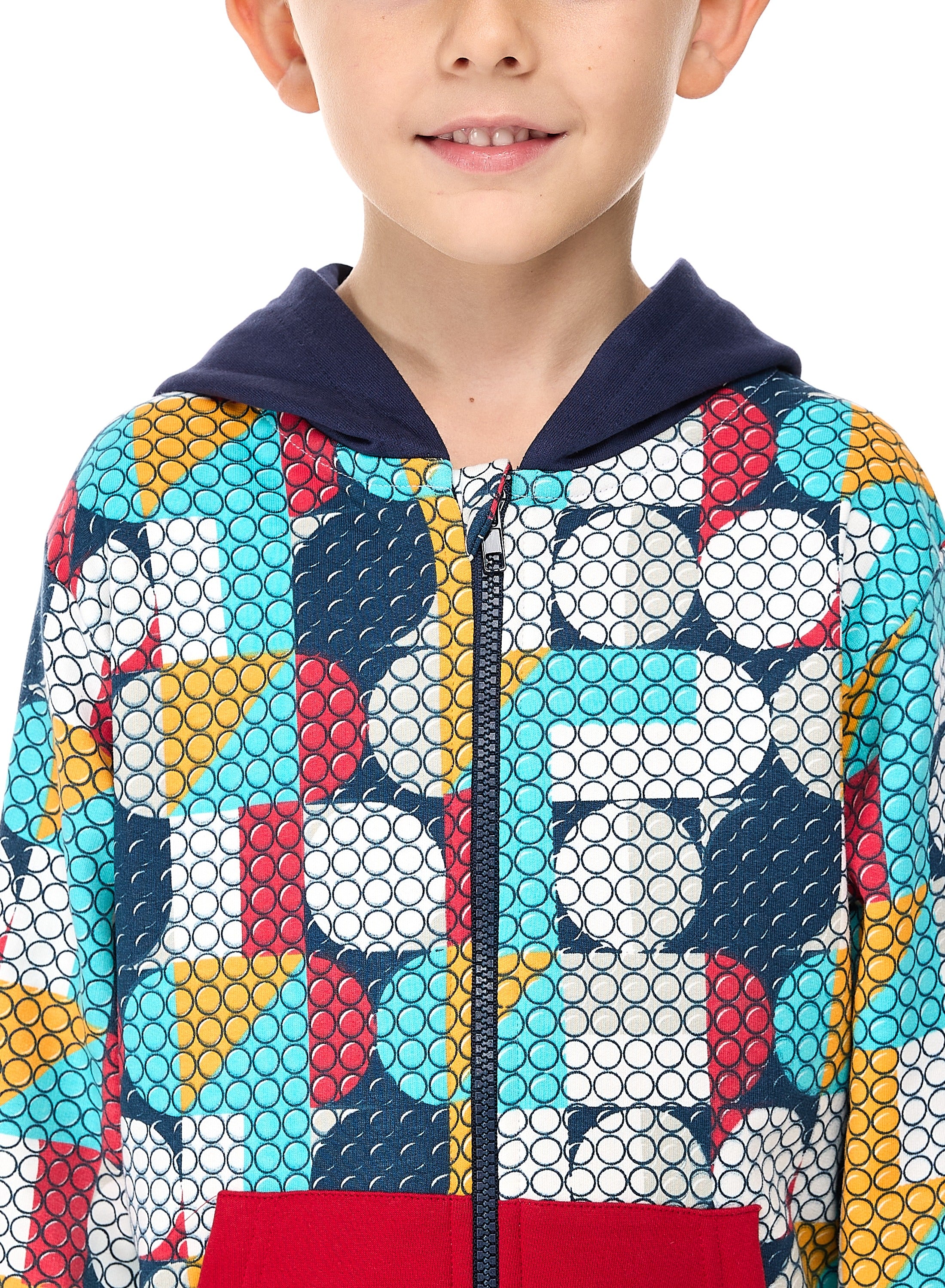 Boys' 2-Piece Printed Fullzipper Hoodie And Jogger Set Multi