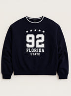 Œflorida State 92� Contrast Rib Pullover Sweatshirt “ 100% Cotton Fleece