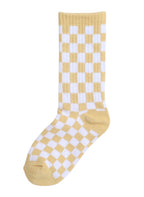 3 Pairs Checkered Crew Length Socks