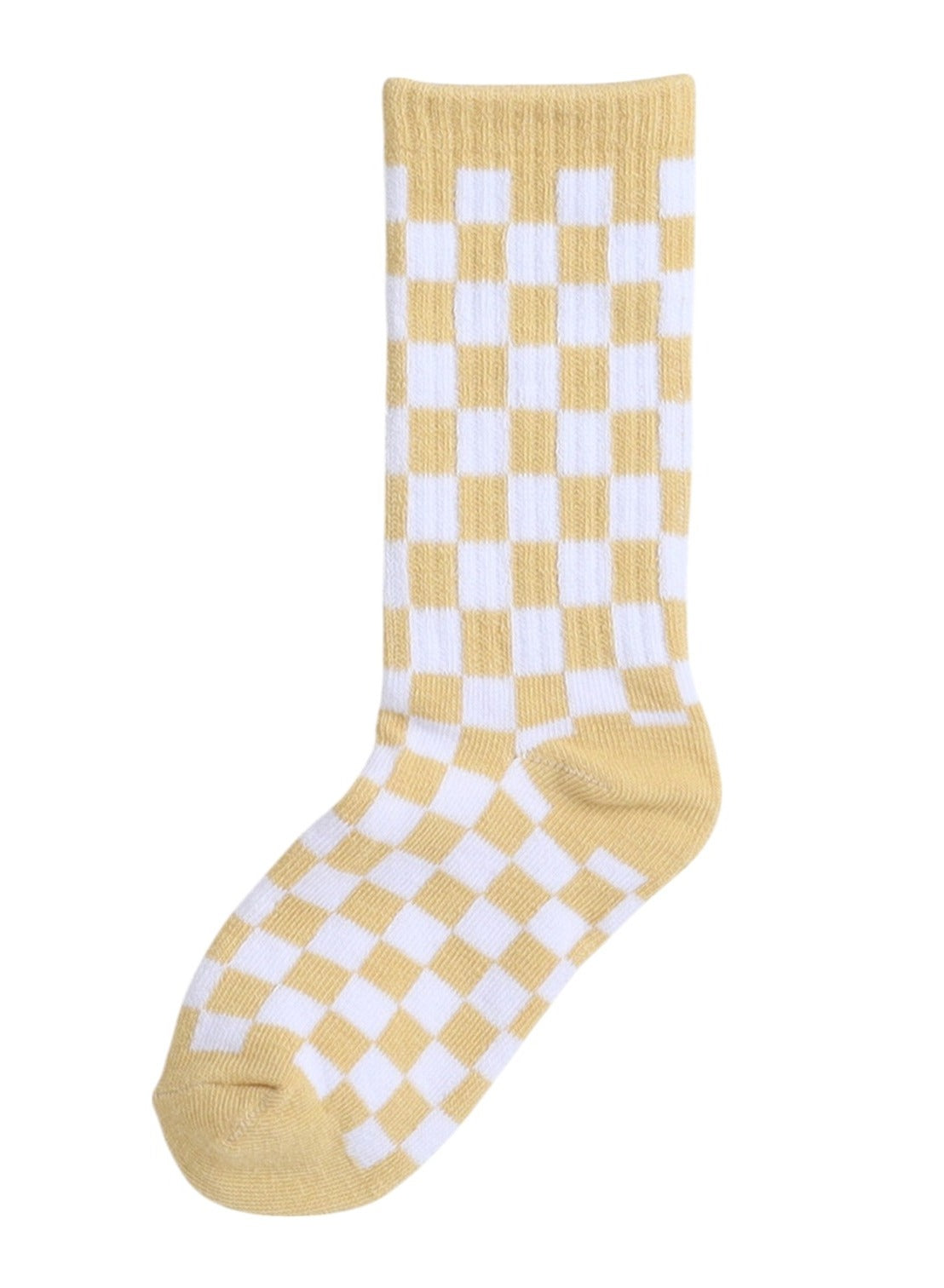 3 Pairs Checkered Crew Length Socks