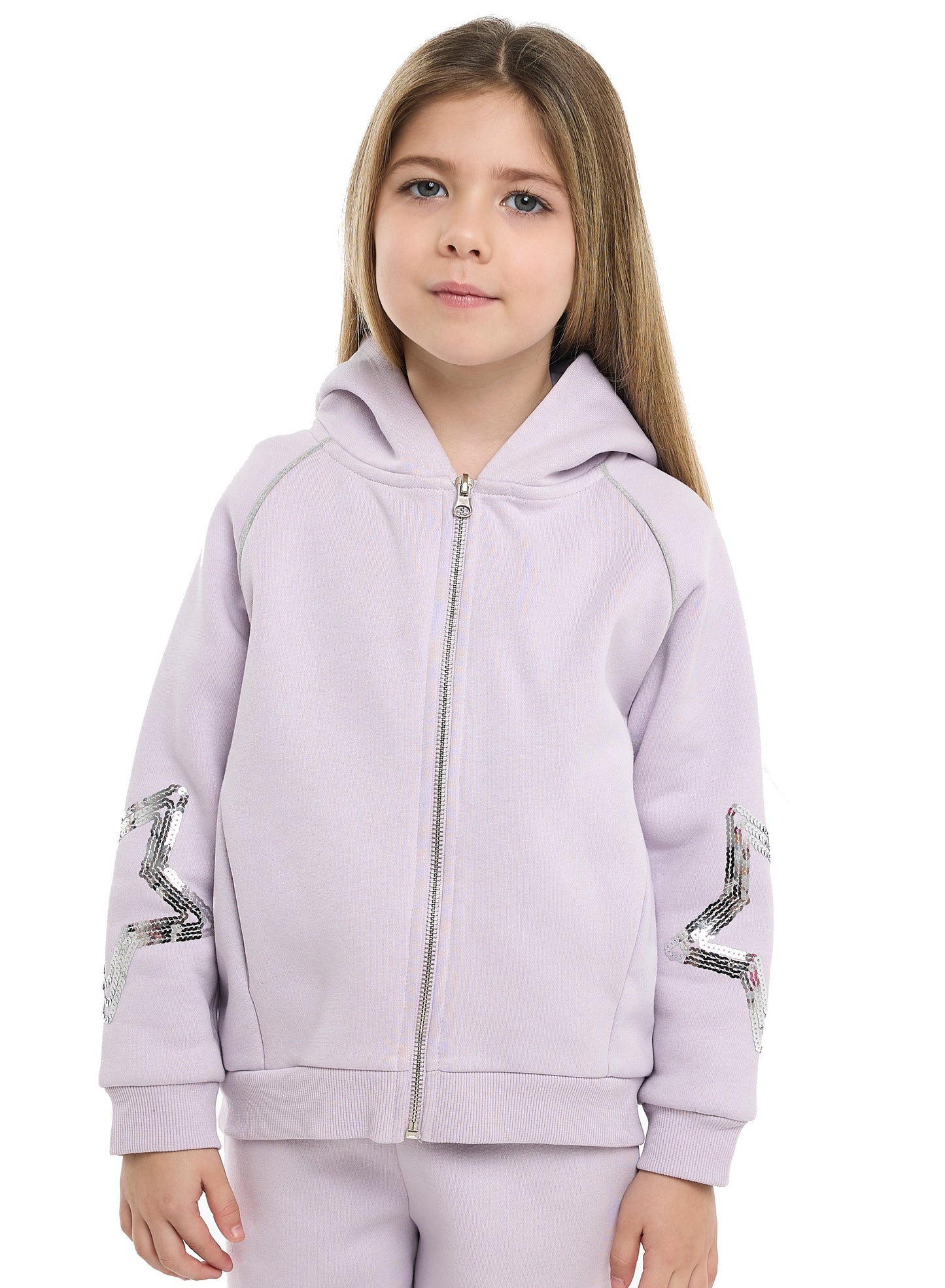 Girls Starstruck Fleece Tracksuit – Lilac 2-Piece Set