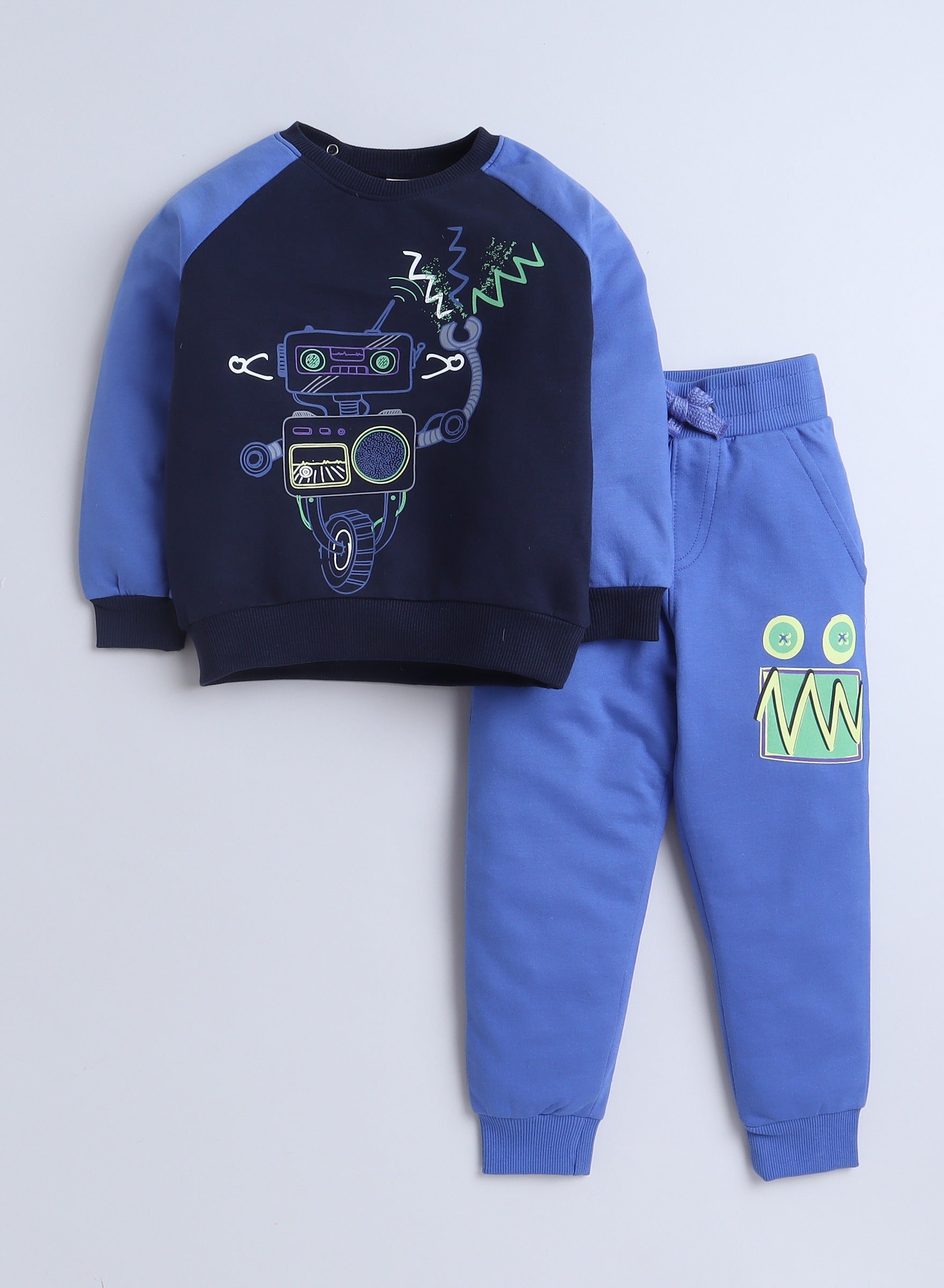 Boys' 2-Piece Set -Raglan Sweatshirt And Jogger Set Blue/Navy