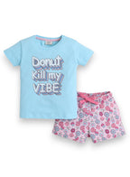 Victor And Jane - Printed T-Shirt And Shorts Pyjama Set
