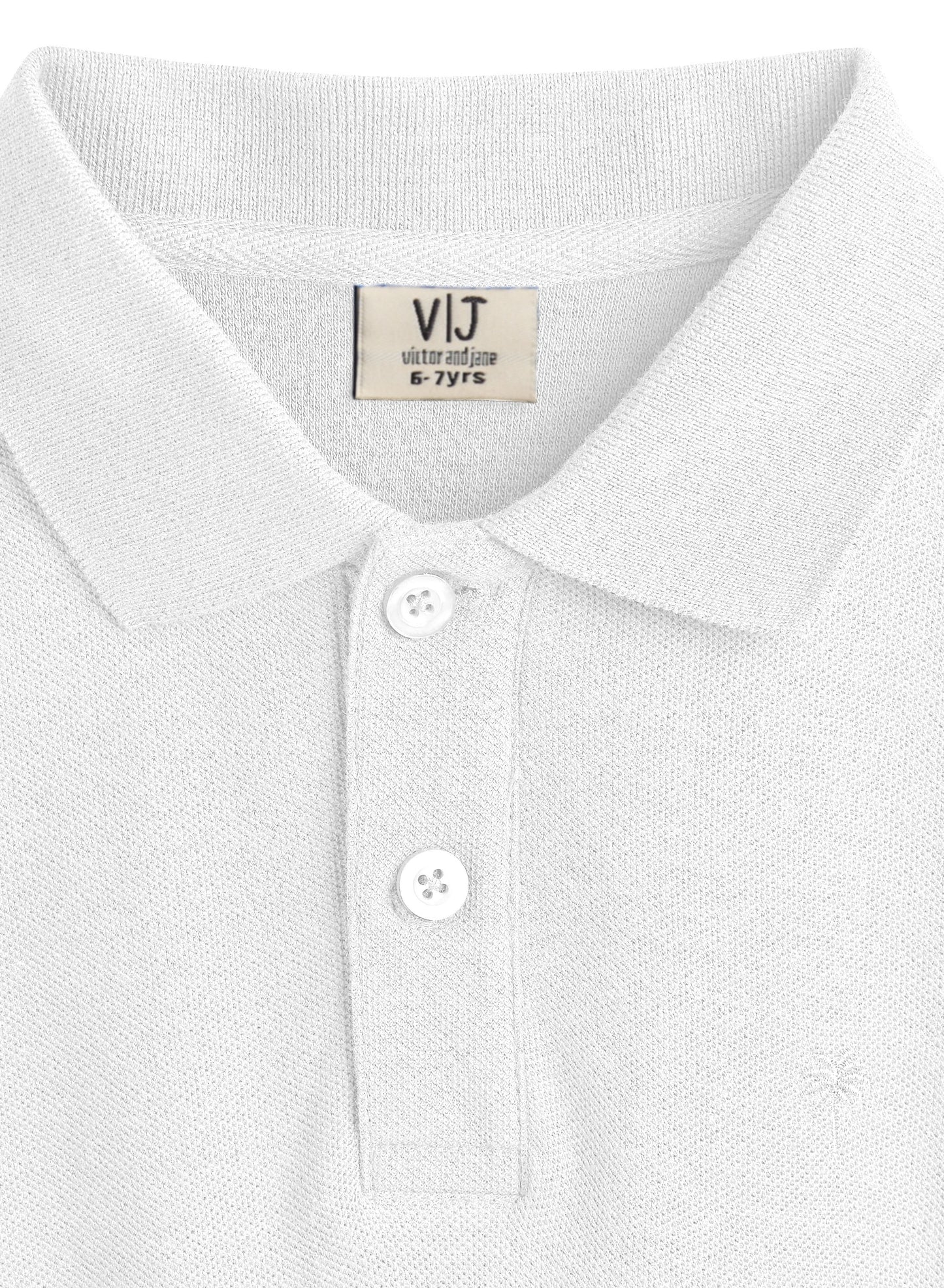 Victor & Jane Junior Boys' Polo T-Shirt – White